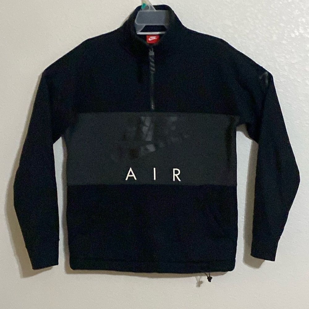 NIKE Men’s Black 1/4 Zip Nike Air Fleece Pullover Sweatshirt Size S